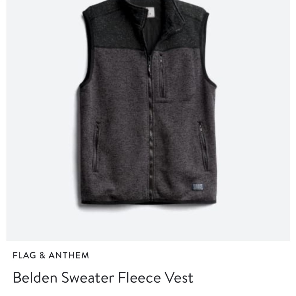 (EUC) Flag & Anthem Fleece Vest.